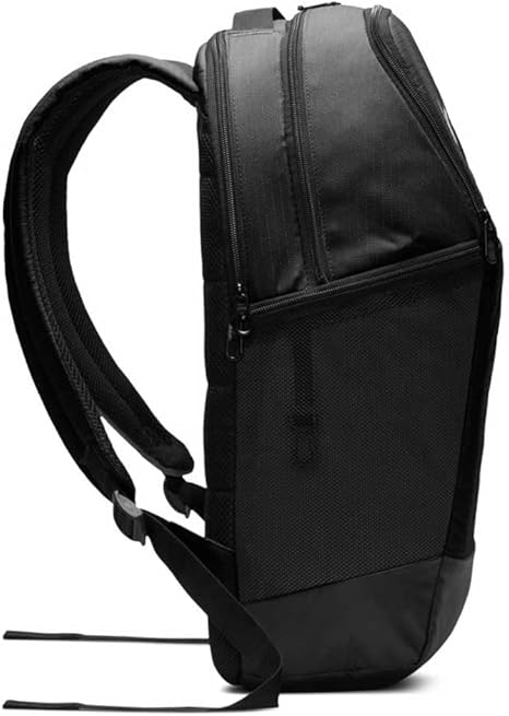 Nike Brasilia Medium Training Backpack – Water-Resistant Sports & Gym Bag with Secure Storage for Men & Women (Black/White)