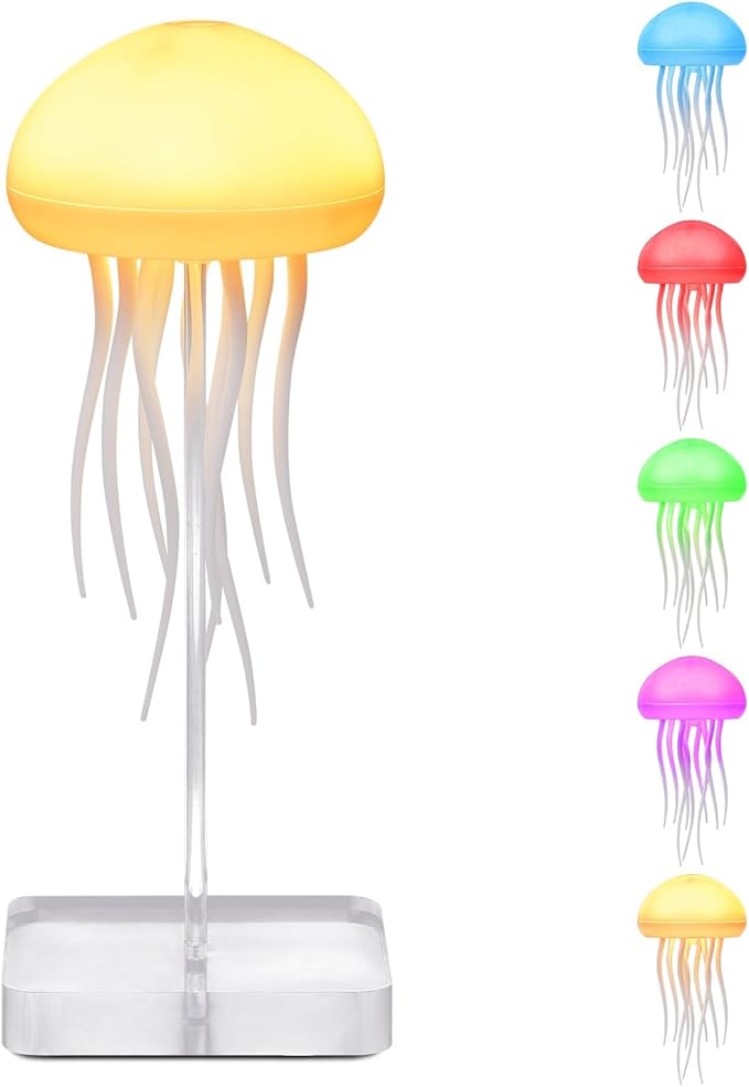 LED Jellyfish Lamp - 3D Ocean Mood Light with Color-Changing Effects