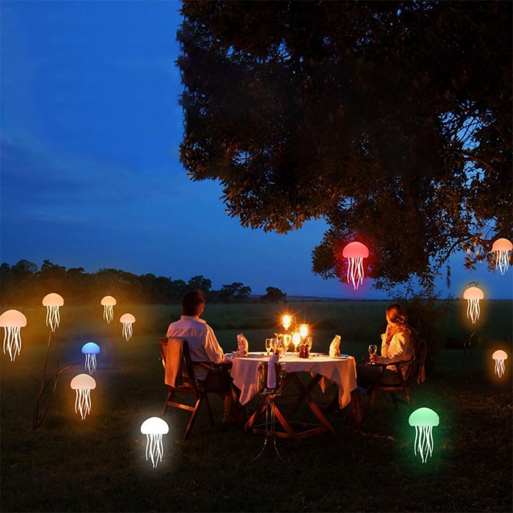 LED Jellyfish Lamp - 3D Ocean Mood Light with Color-Changing Effects
