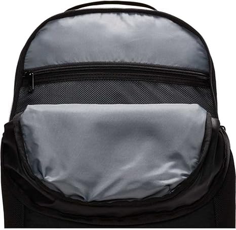 Nike Brasilia Medium Training Backpack – Water-Resistant Sports & Gym Bag with Secure Storage for Men & Women (Black/White)