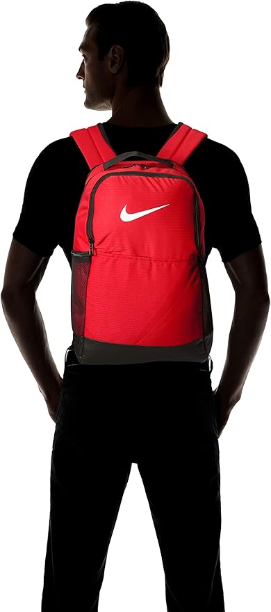 Nike Brasilia Medium Training Backpack – Water-Resistant Sports & Gym Bag with Secure Storage for Men & Women (Black/White)