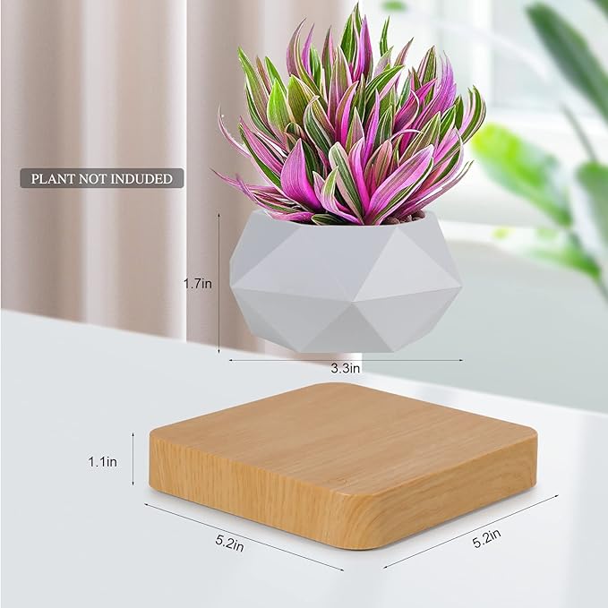 Levitating Air Bonsai Pot – 360° Magnetic Floating Planter for Home & Office Decor | Rotation Flower Pot Suspension for Desk & Living Room