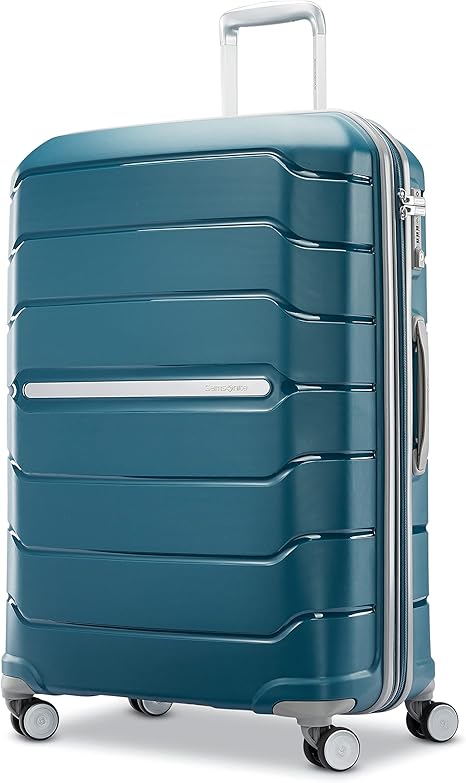Samsonite Freeform Large Checked Luggage – Lightweight Expandable Hardshell Suitcase with Dual 360° Spinner Wheels & TSA Lock (Airline Approved, Black)