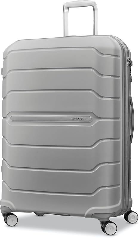 Samsonite Freeform Large Checked Luggage – Lightweight Expandable Hardshell Suitcase with Dual 360° Spinner Wheels & TSA Lock (Airline Approved, Black)
