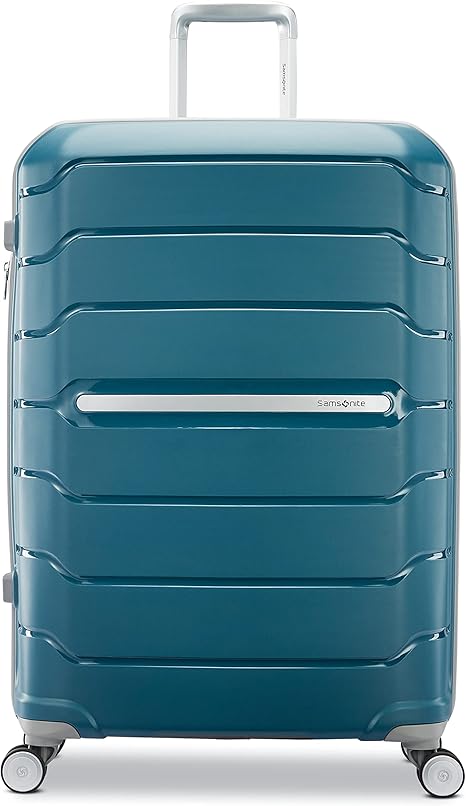Samsonite Freeform Large Checked Luggage – Lightweight Expandable Hardshell Suitcase with Dual 360° Spinner Wheels & TSA Lock (Airline Approved, Black)