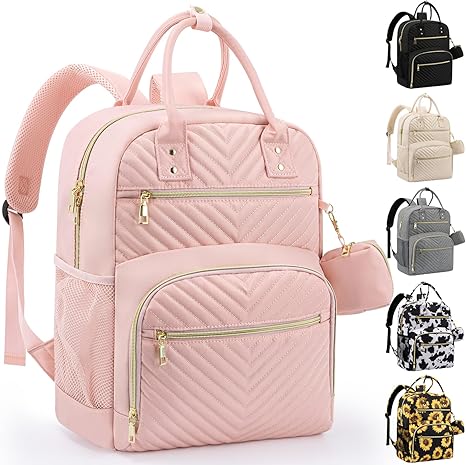 Diaper Bag Backpack – Multipurpose Baby Essentials Travel Backpack with Pacifier Case, Stylish Large Capacity Waterproof Bag for Baby Girl & Boy (M-Black)