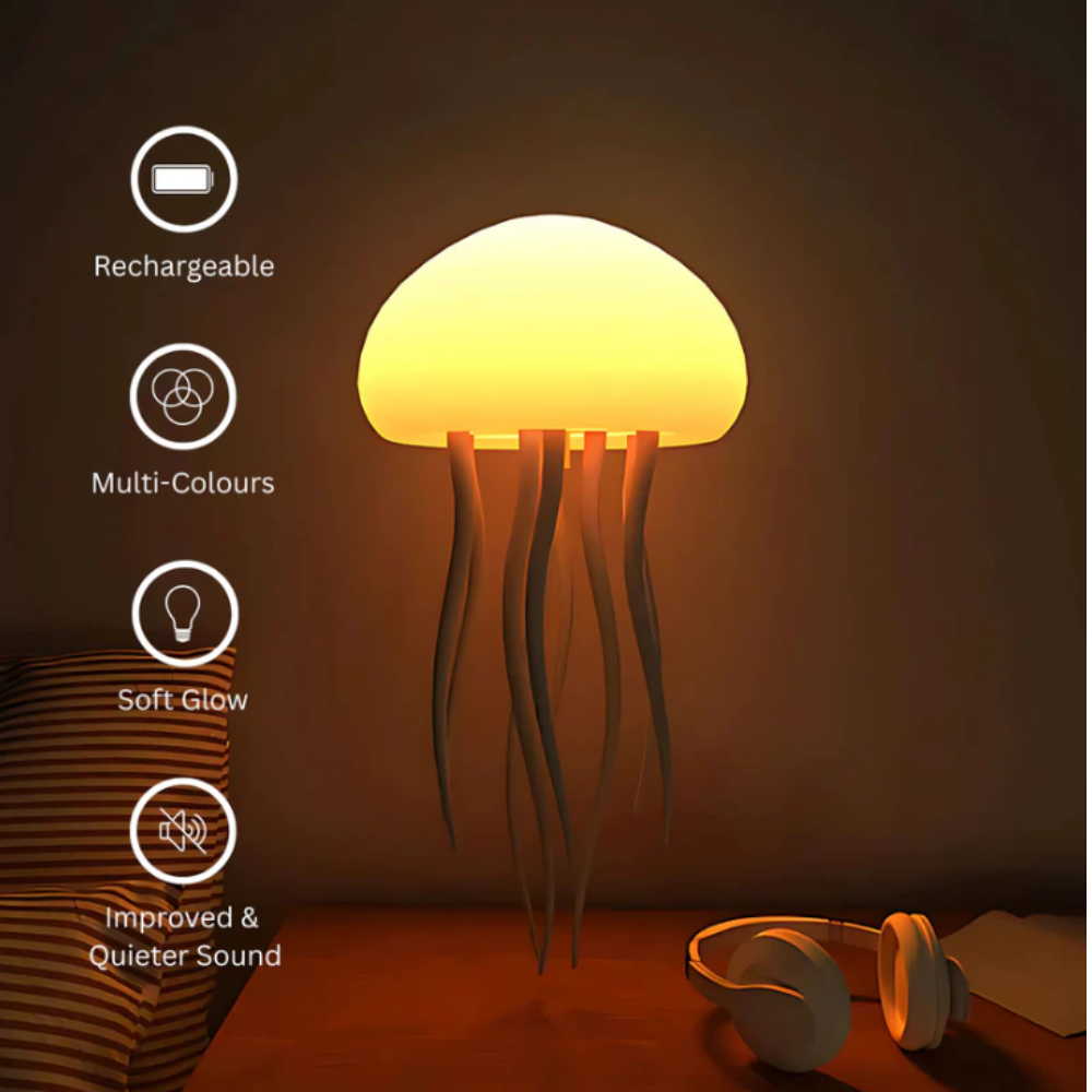 LED Jellyfish Lamp - 3D Ocean Mood Light with Color-Changing Effects