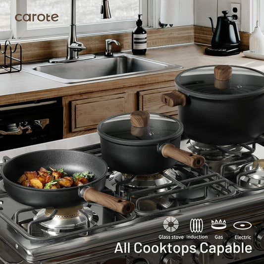 Nonstick Pots and Pans, Induction Cookware Set 16pcs
