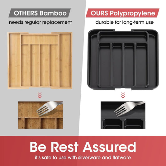 Silverware Organizer - Expandable Kitchen Drawer Organizer