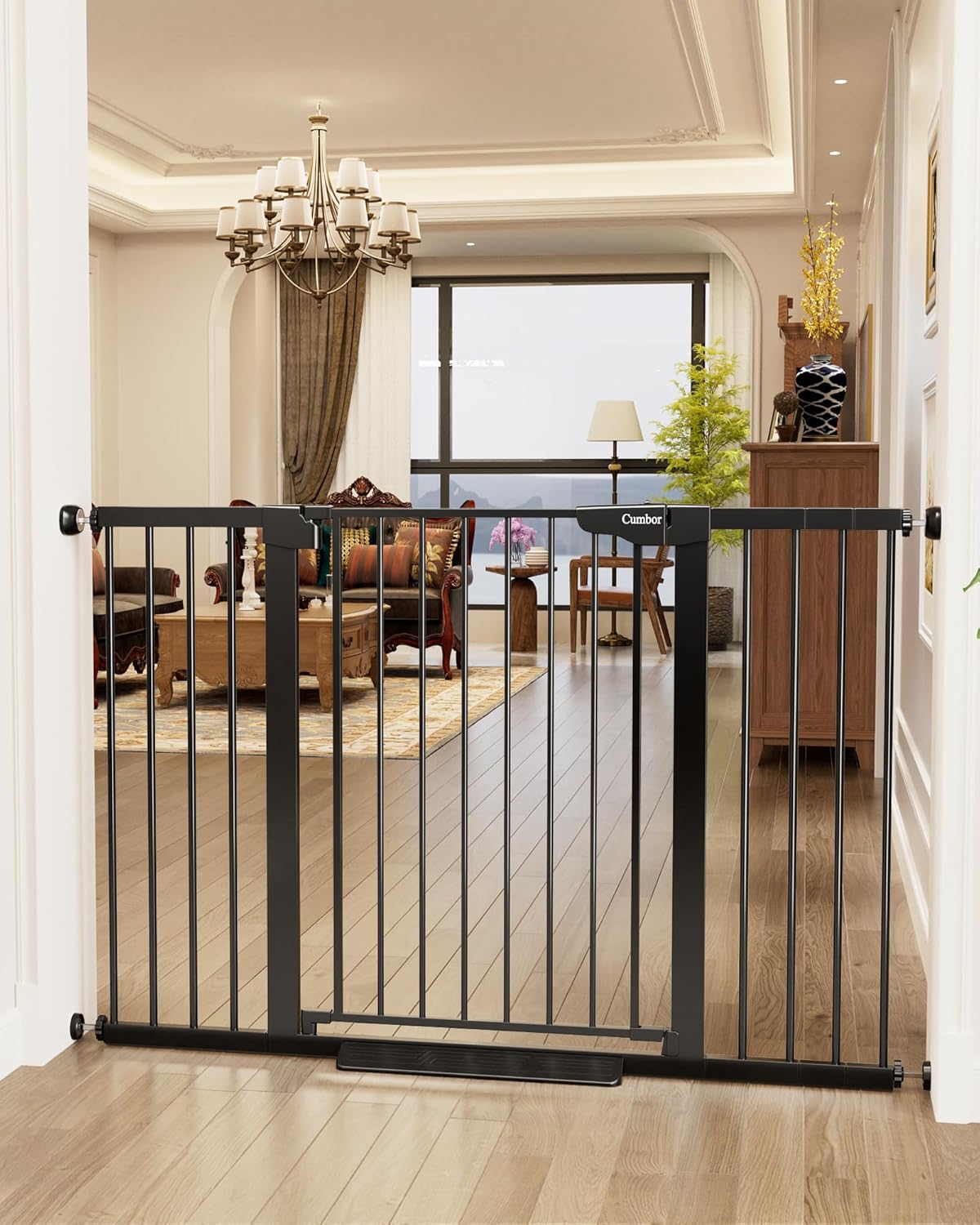 36" Extra Tall Baby Gate for Stairs, Extra Wide Dog Gate