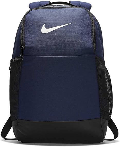 Nike Brasilia Medium Training Backpack – Water-Resistant Sports & Gym Bag with Secure Storage for Men & Women (Black/White)